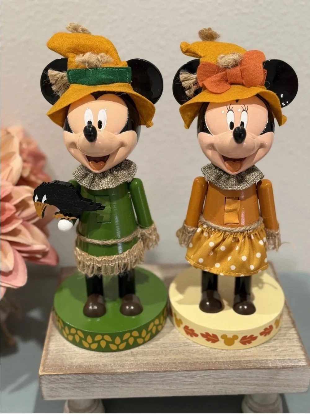 Disney Thanksgiving Fall Mickey and Minnie Scarecrow Nutcracker Bundle (2)